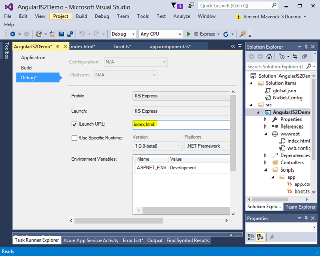 Changing the default launch URL