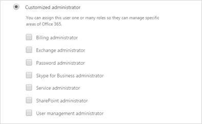 Customize Administrator