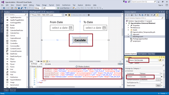 button control property