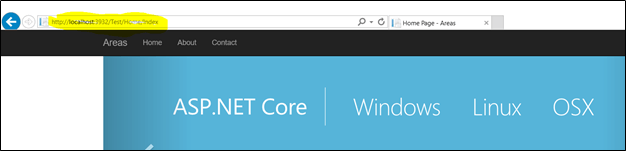 Areas in ASP.NET Core