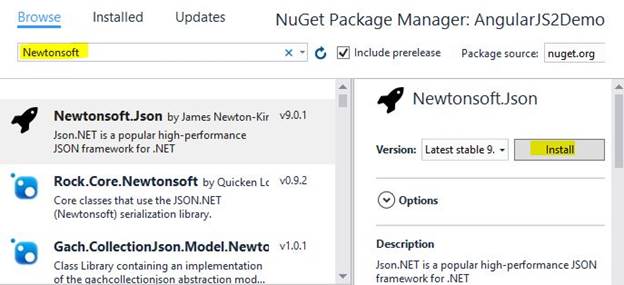 Manage Nuget Packages