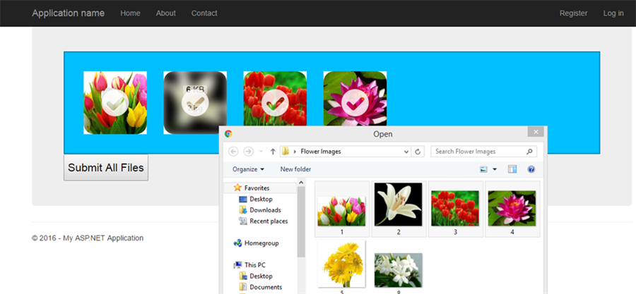 upload to the server