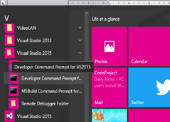 VS Command prompt