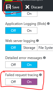 Failed request tracing
