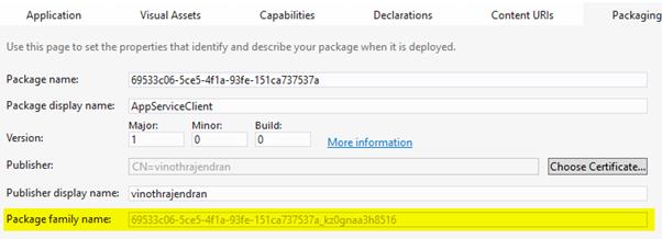 PackageFamilyName