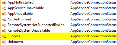 AppServiceConnectionStatus