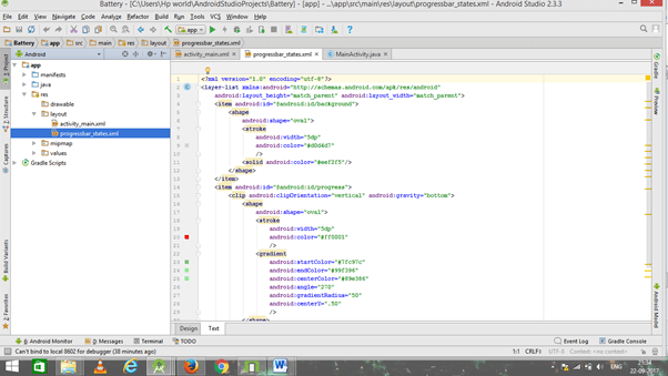 Battery Level Android App