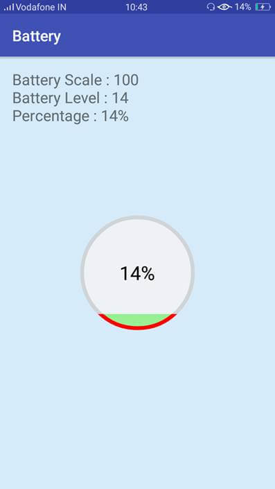Battery Level Android App