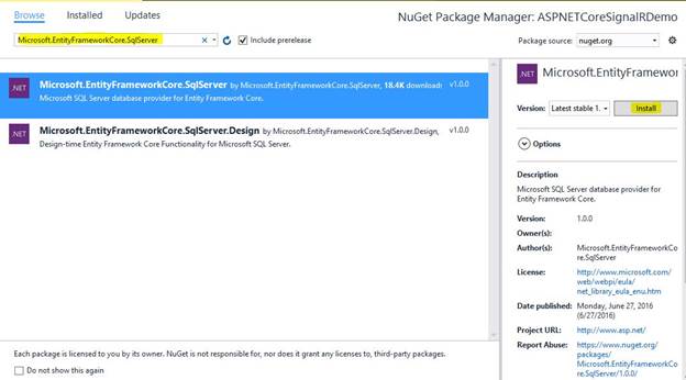 Manage NuGet Package