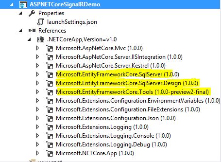 EF Core Packages restored