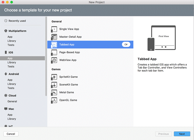 Tabbed Application in Xamarin IOS application