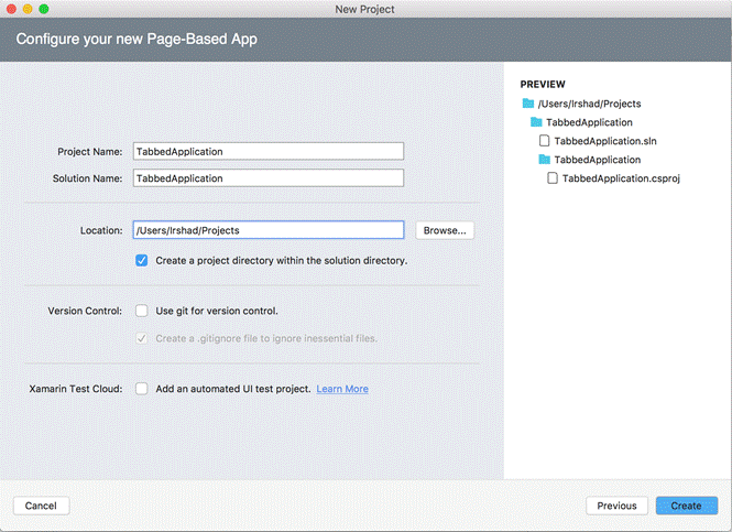 Tabbed Application in Xamarin IOS application