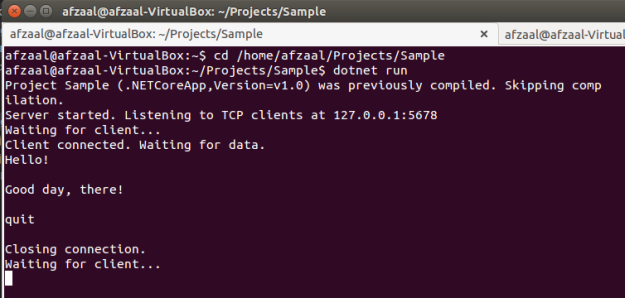 Server-side message logging