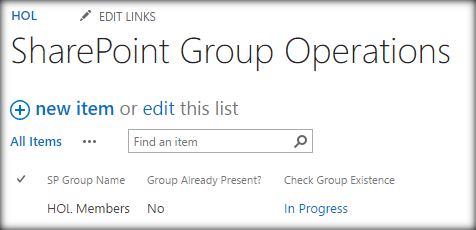 Group Already Present