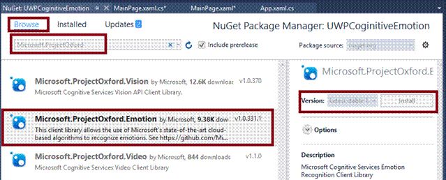 UWPCoginitiveEmotion