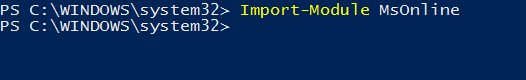 Import-Module MsOnline