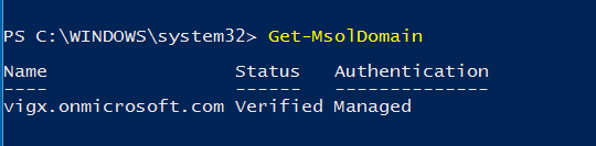 Get-MsolDomain