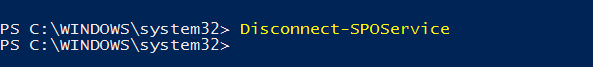 Disconnect-SPOService