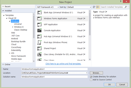 C# Windows application
