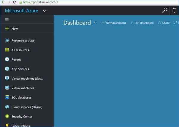 Azure Dash Board