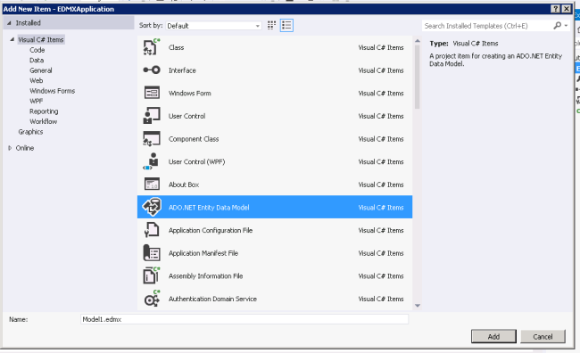 ADO.NET Entity Data Model