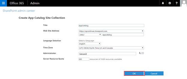 create new site collection