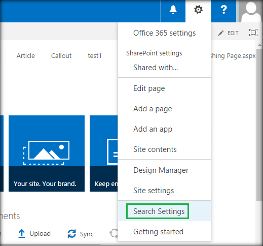 Office365 Site Actions