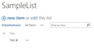 SharePoint list