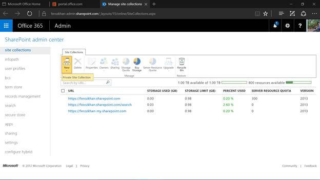 Private Site Collection