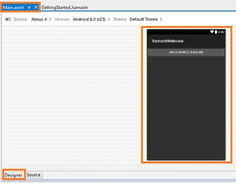 Web View Control in Xamarin