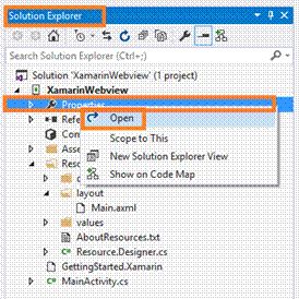 Web View Control in Xamarin