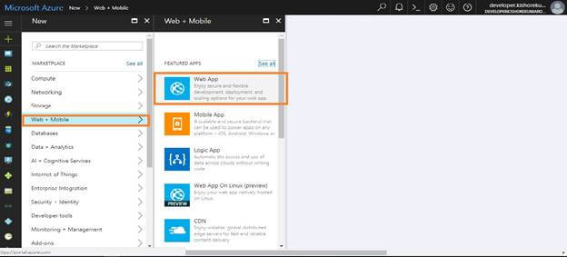 Azure webApps