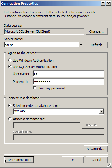 Setting Connection Properties