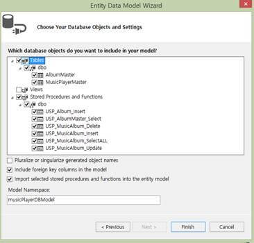 tables and Stored procedure details