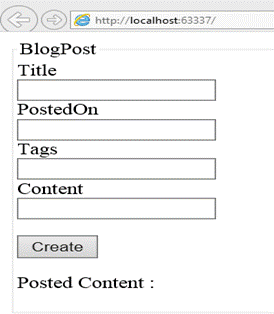 Sometimes we have requirement to save HTML data in the database and our application in build in MVC rather than ASP.NET Web forms application. By default ASP.NET MVC does not allow a user to submit HTML tags for avoiding Cross-Site Scriptingattack to our application. I have a MVC application and my page like as below: