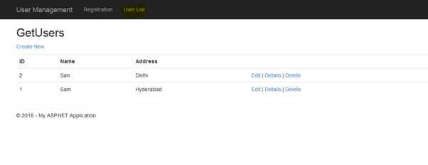 CRUD operation in MVC 