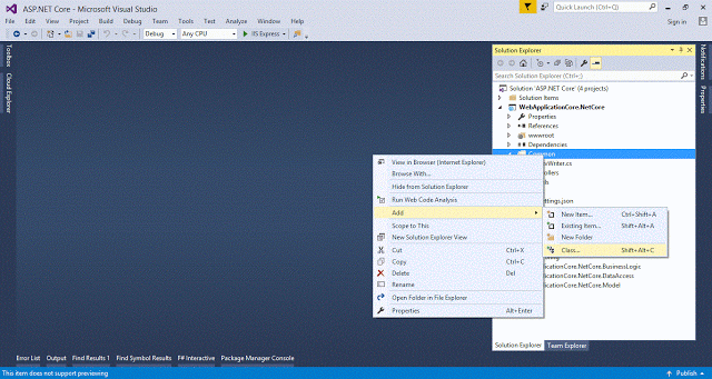 Add CsvWriter in WebApplicationCore.NetCore
