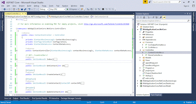 Add CsvWriter in WebApplicationCore.NetCore