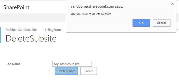 SharePoint Subsite 