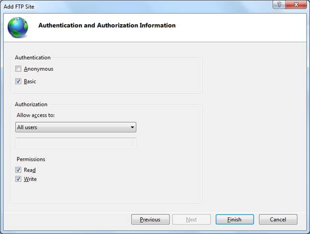 Authentication credentials