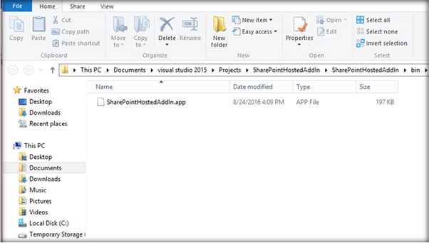 SharePointHostedAddIn