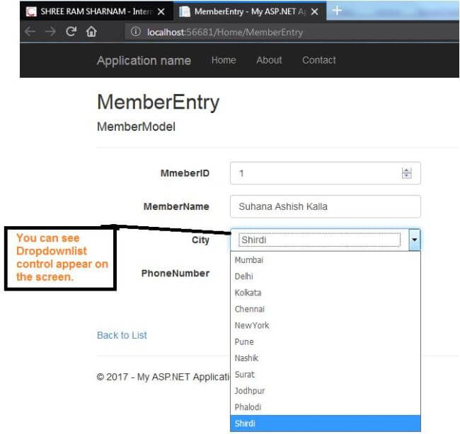 Dropdownlist in ASP.NET