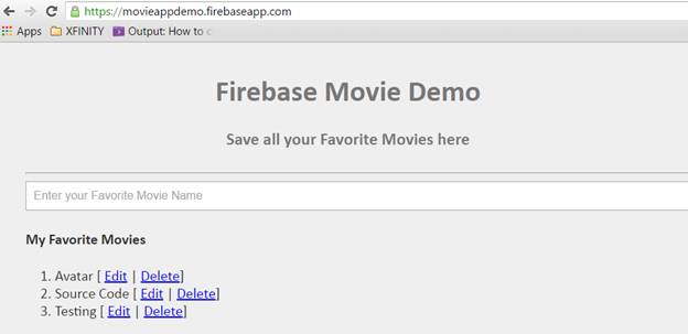 Firebase Movie App