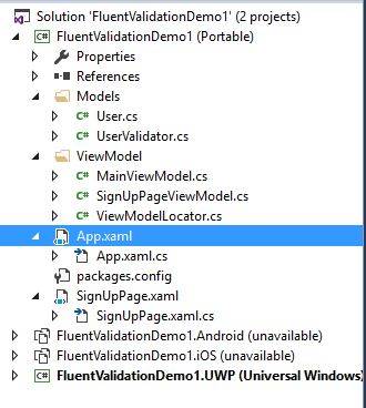Fluent validation with MVVM 