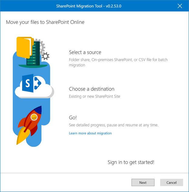 Microsoft SharePoint Migration Tool