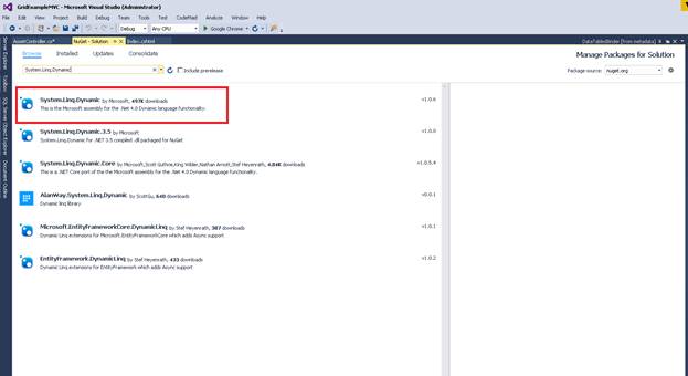 Nuget Package Manager 