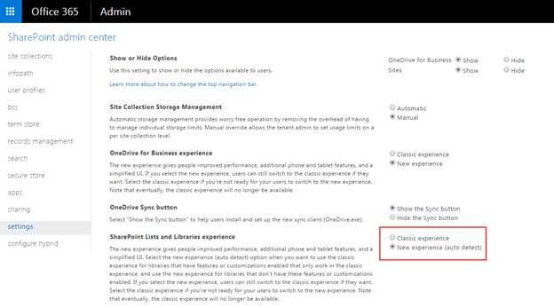 Classic/New experience