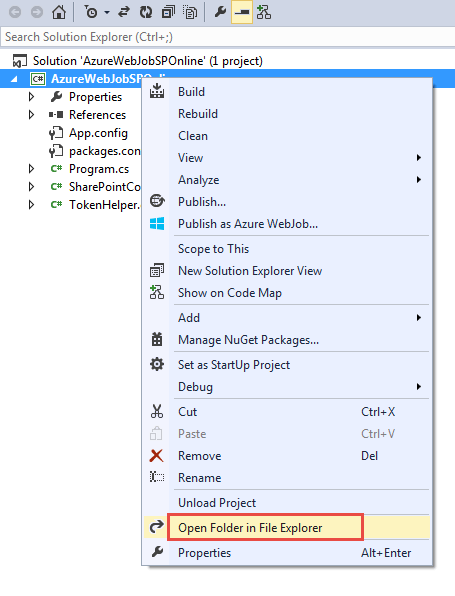 Open Folder in File Explorer