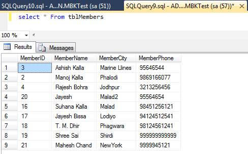Store Procedure In SQL Server