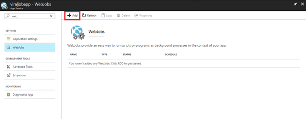 Web Job in Azure